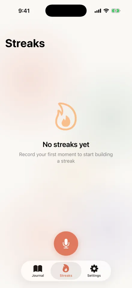 Streaks view